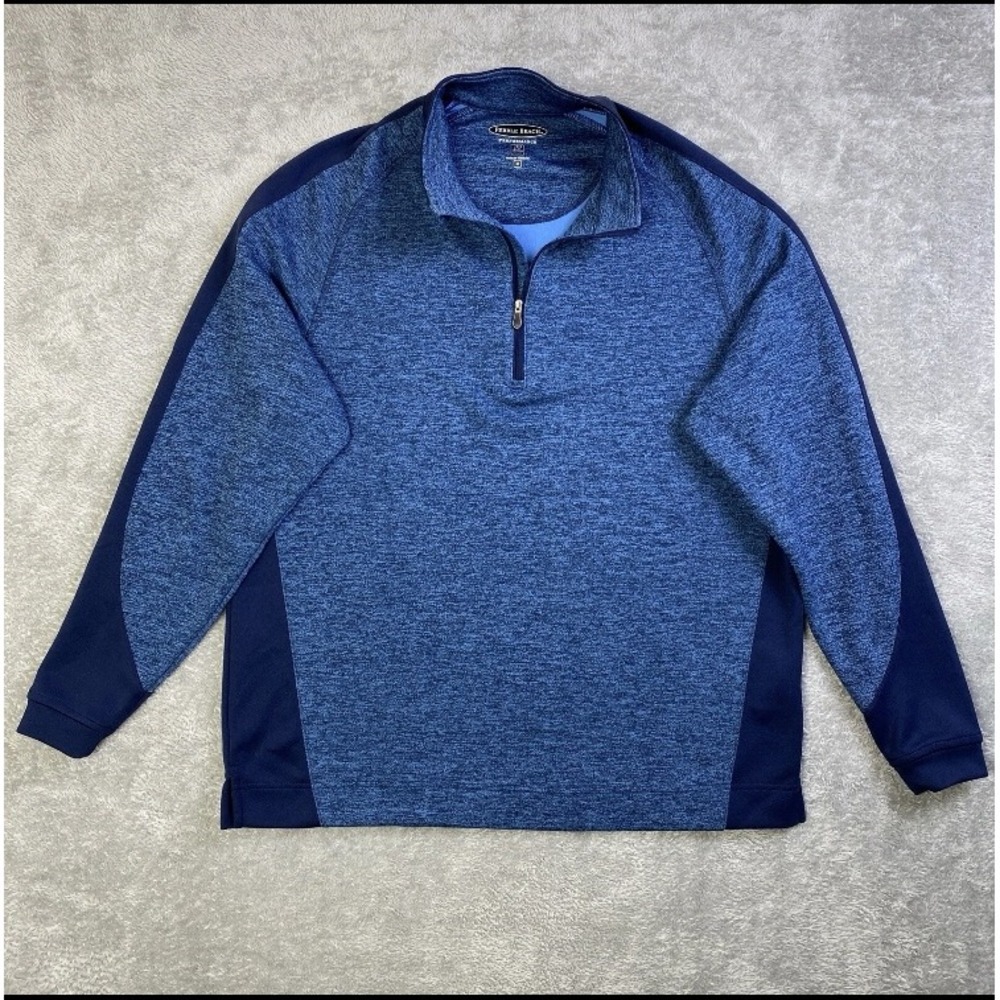 Pebble Beach Performance Top Mens Blue M‎ 1/4 Zip Moisture Wicking Outdoor Golf